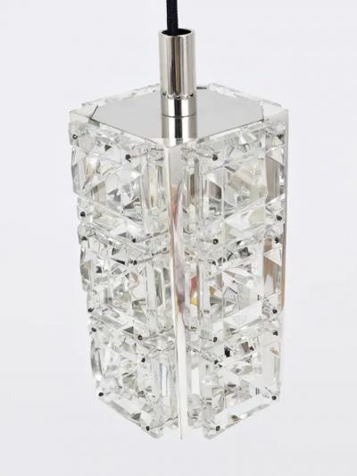  Bakalowits Sohne Bakalowits Vienna Up to Three Faceted Crystal Pendant Lamps Austria 1960s