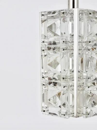  Bakalowits Sohne Bakalowits Vienna Up to Three Faceted Crystal Pendant Lamps Austria 1960s
