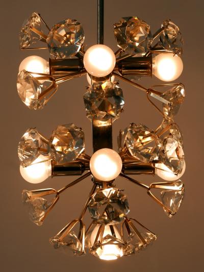  Bakalowits Sohne Exceptional Diamond Shaped Large Crystal Glass Chandelier by Bakalowits Sons