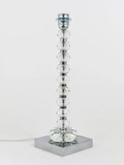 Bakalowits Sohne Two Bakalowits Table Lamps with Huge Faceted Diamond Crystals Austria 1970s