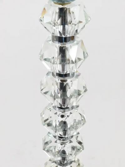 Bakalowits Sohne Two Bakalowits Table Lamps with Huge Faceted Diamond Crystals Austria 1970s