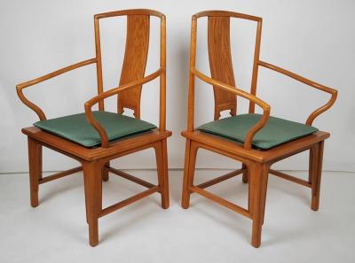  Baker Furniture Co Set of Six Silver Label Baker Furniture Chinese Style Ming Dining Chairs