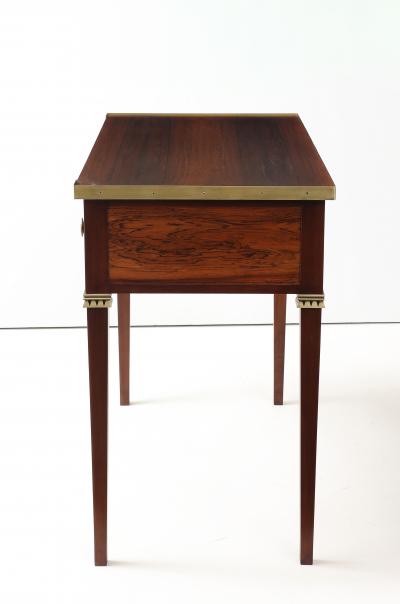  Baker Furniture Company 1950s Brazilian Rosewood And Brass Petit Desk Or Vanity By Baker