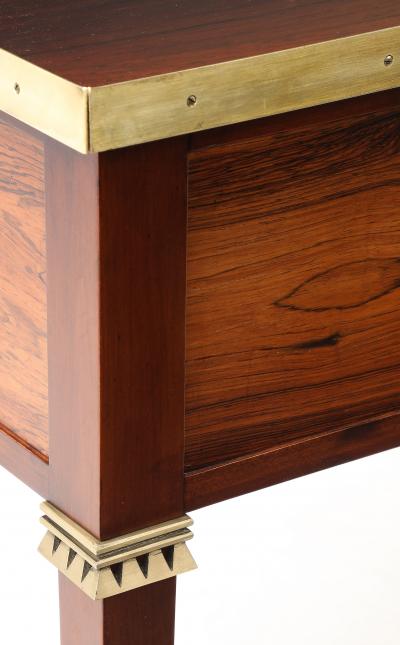  Baker Furniture Company 1950s Brazilian Rosewood And Brass Petit Desk Or Vanity By Baker