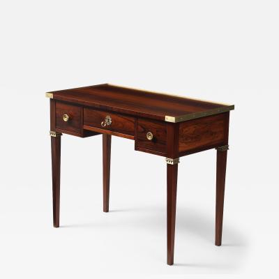  Baker Furniture Company 1950s Brazilian Rosewood And Brass Petit Desk Or Vanity By Baker