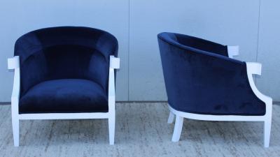  Baker Furniture Company 1950s Winson White William Millington For Baker Lounge Chairs