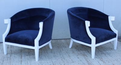  Baker Furniture Company 1950s Winson White William Millington For Baker Lounge Chairs
