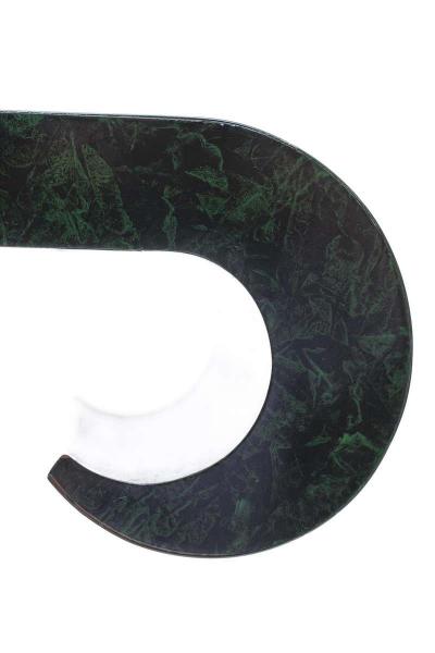  Baker Furniture Company Alessandro for Baker Asian Modern Faux Malachite Finish Console circa 1980