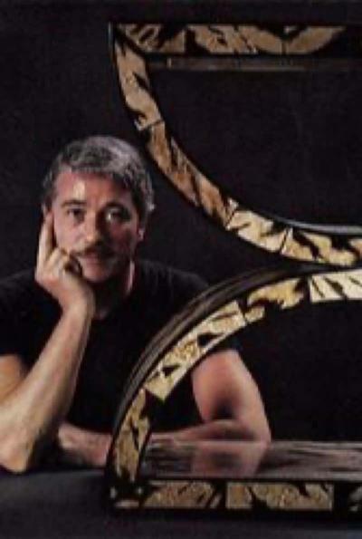  Baker Furniture Company Alessandro for Baker Asian Modern Faux Malachite Finish Console circa 1980