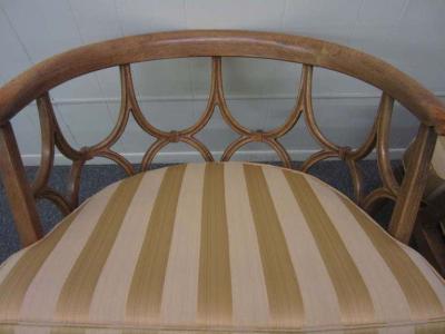  Baker Furniture Company Amazing Pair of Billy Haines Barrel Back Chairs Regency Modern