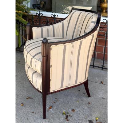  Baker Furniture Company Art Deco Style Barbara Barry for Baker Furniture Co Petite Club Chair