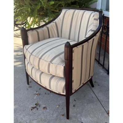  Baker Furniture Company Art Deco Style Barbara Barry for Baker Furniture Co Petite Club Chair