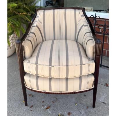 Baker Furniture Company Art Deco Style Barbara Barry for Baker Furniture Co Petite Club Chair