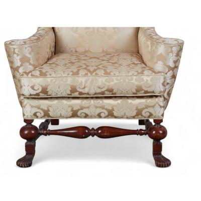  Baker Furniture Company Baker Furniture Co George II Style Beechwood Wingback Chair Armchair