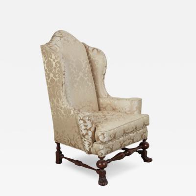  Baker Furniture Company Baker Furniture Co George II Style Beechwood Wingback Chair Armchair