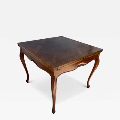  Baker Furniture Company Baker Furniture French Style Burl Walnut Game Table