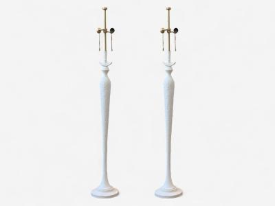 Baker Furniture Company Baker Furniture Plaster Large Modern Floor Lamps Italy 2000s
