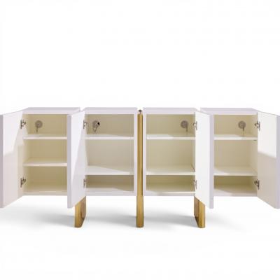  Baker Furniture Company Baker Kira Mid Century Quartz Front Sideboard Credenza