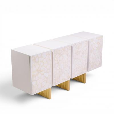  Baker Furniture Company Baker Kira Mid Century Quartz Front Sideboard Credenza
