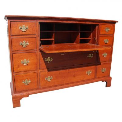  Baker Furniture Company Chippendale Style Mahogany Secretary Desk by Baker