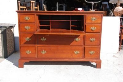  Baker Furniture Company Chippendale Style Mahogany Secretary Desk by Baker