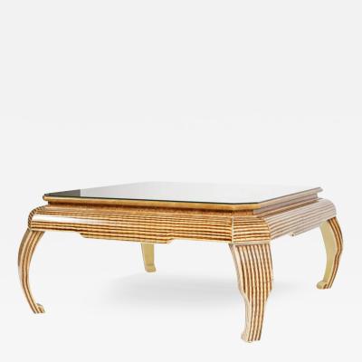  Baker Furniture Company Exquisite Hand Painted Coffee Table by Alessandro for Baker Furniture Company