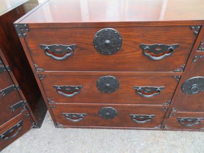  Baker Furniture Company Fantastic Pair Baker Modern Asian Tansu Bachelors Chest Chinoiserie Mid Century