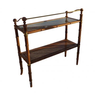  Baker Furniture Company Faux Bamboo Cane Console