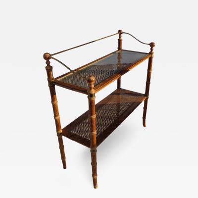  Baker Furniture Company Faux Bamboo Cane Console