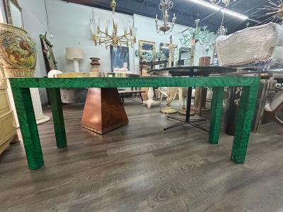  Baker Furniture Company Faux Malachite Console Table