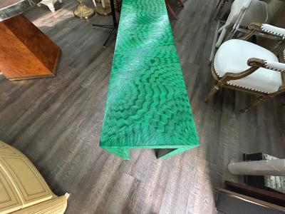  Baker Furniture Company Faux Malachite Console Table