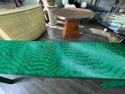  Baker Furniture Company Faux Malachite Console Table