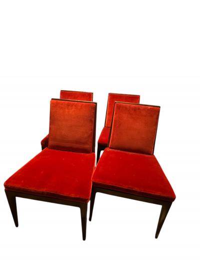  Baker Furniture Company MID CENTURY SUITE OF FOUR CANEBACK DINING CHAIRS BY BAKER