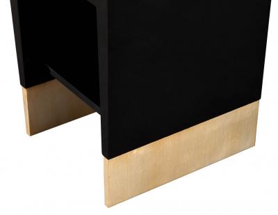  Baker Furniture Company Modern Black Lacquered End Table by Jacques Garcia Baker Furniture Small