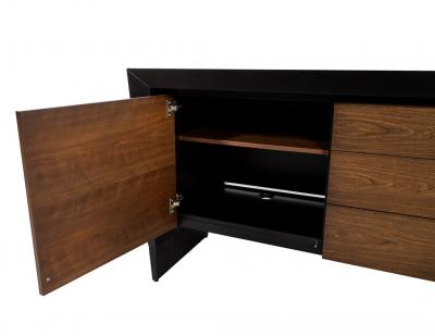  Baker Furniture Company Modern Walnut Sideboard Credenza by Baker Furniture