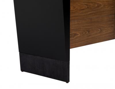  Baker Furniture Company Modern Walnut Sideboard Credenza by Baker Furniture