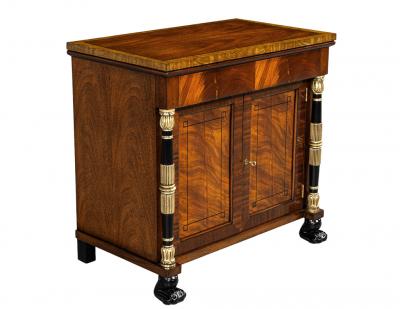  Baker Furniture Company Pair of Empire Style Chest Cabinets in the manner of Baker Furniture
