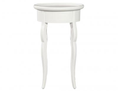  Baker Furniture Company Pair of White Lacquered Mahogany Drink Tables by Baker Furniture