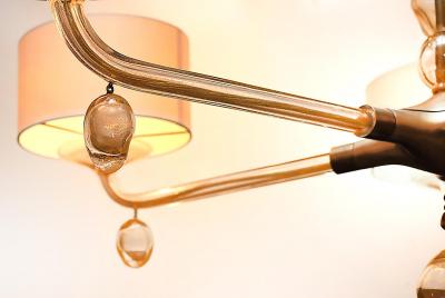  Baker Furniture Company Perla Murano Glass Pagani Collection Chandelier Baker Furniture Gold Infused