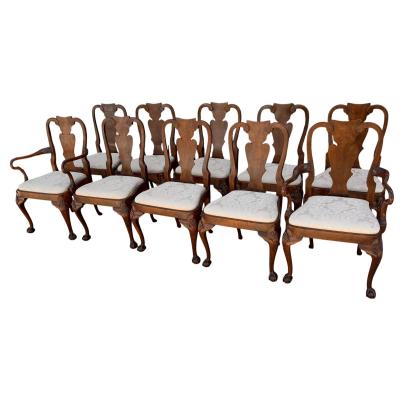  Baker Furniture Company Set of 10 Baker Furniture Co Stately Homes Chippendale Dining Room Chairs