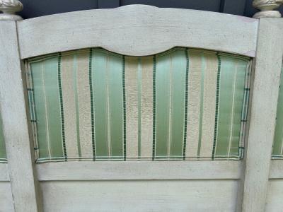  Baker Furniture Company Stunning Dorothy Draper style Baker Upholstered King size Headboard Mid Century