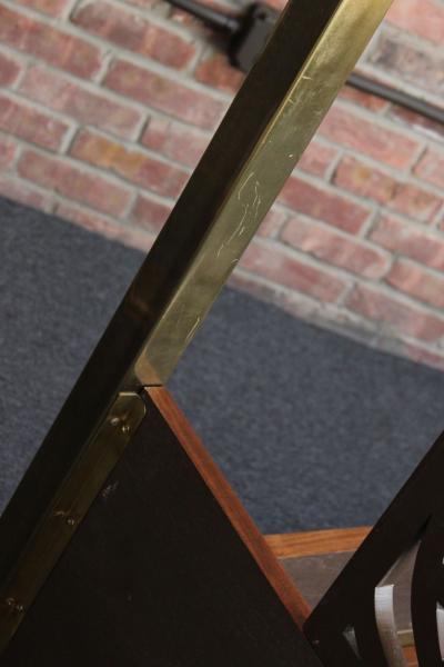  Baker Furniture Company Vintage Brass and Mahogany Queen Canopy Bed Frame by Baker