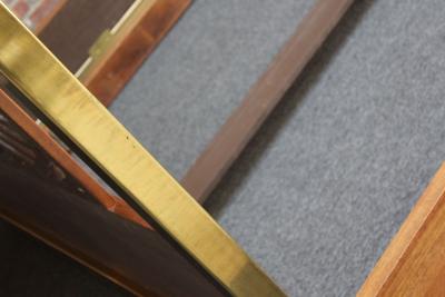  Baker Furniture Company Vintage Brass and Mahogany Queen Canopy Bed Frame by Baker