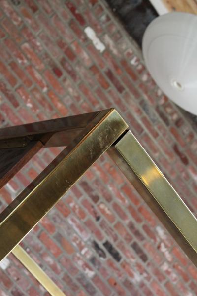  Baker Furniture Company Vintage Brass and Mahogany Queen Canopy Bed Frame by Baker