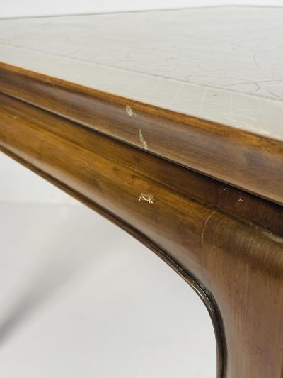  Baker Furniture Company Vintage Game Table With Leather Top by Baker Furniture Collectors Edition 