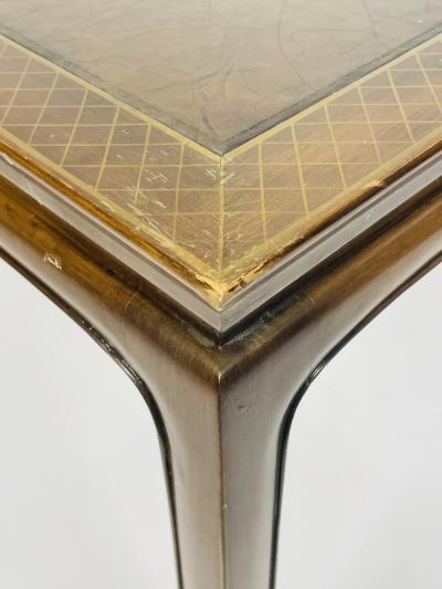  Baker Furniture Company Vintage Game Table With Leather Top by Baker Furniture Collectors Edition 