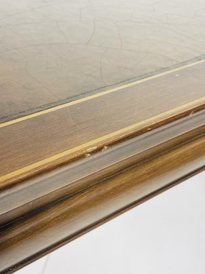  Baker Furniture Company Vintage Game Table With Leather Top by Baker Furniture Collectors Edition 