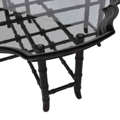  Baker Furniture Company Vintage Midcentury Faux Bamboo Baker Coffee Table