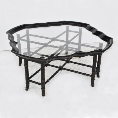  Baker Furniture Company Vintage Midcentury Faux Bamboo Baker Coffee Table