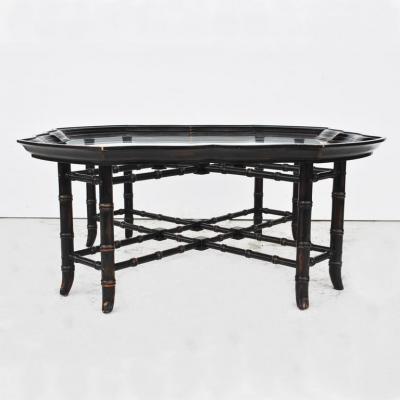  Baker Furniture Company Vintage Midcentury Faux Bamboo Baker Coffee Table